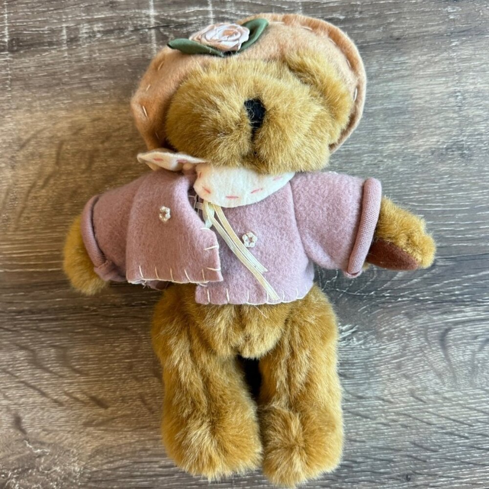 Victorian Russ Berrie Plush Stuffed Teddy Bear with Hat & Coat. - Picture 2 of 5